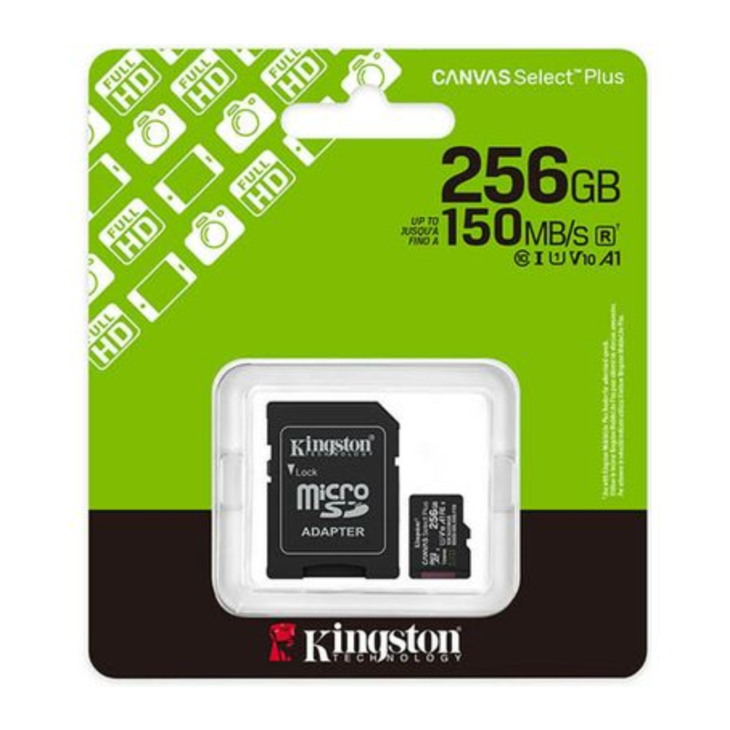 Carte mémoire microSD 256 Go Kingston Canvas Select Plus - SDCS3/256GB — Kingston · Smarty Paris 18e